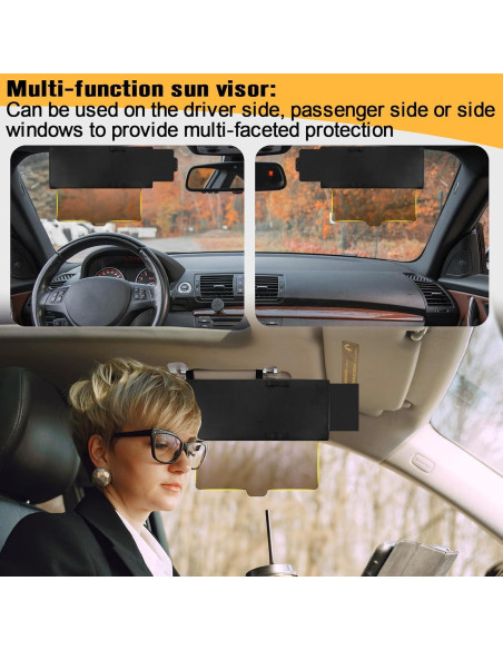 Extensor de Visera de Sol HUJIKF Retráctil 33 cm Anti-Deslumbrante