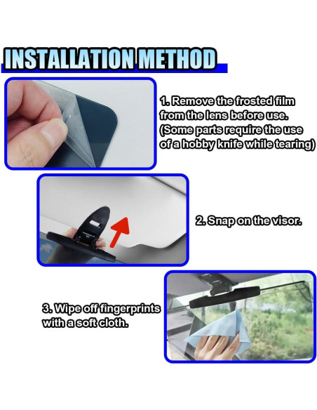 Extensor de Visera de Coche DUSCOKE Polarizado 2PCS