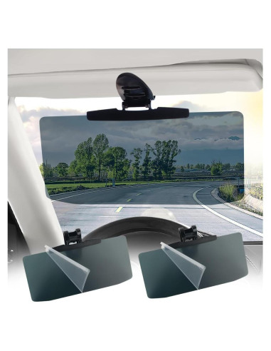 Extensor de Visera de Coche Junecarp 2PCS Antirreflejo Ajustable