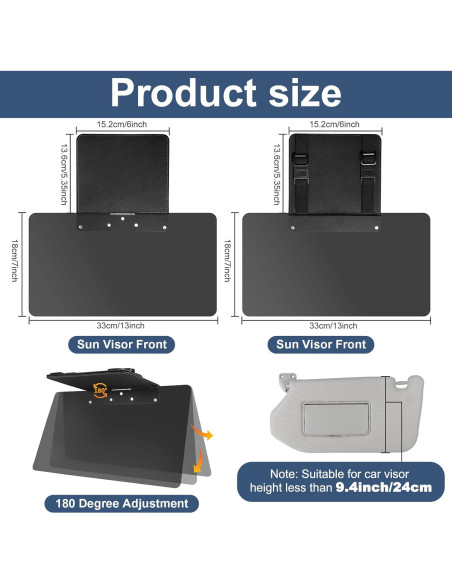 Extensor de Visera Solar NAZZO Negro Antideslumbrante UV 24cm