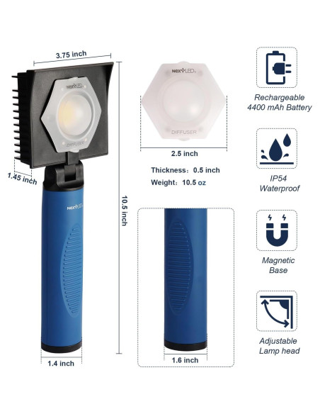 Luz LED Recargable NextLED NT-V3505 1000 Lúmenes CRI 95+