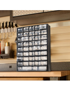 Organizador de Herramientas Stalwart 41 Cajones Plástico Negro 2