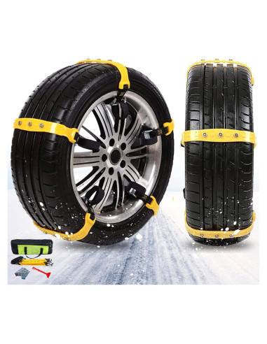 Cadenas para Nieve PSISABALL Ajustables 7.2-11.6" 10 Pcs