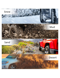 Cadenas para Nieve PSISABALL Ajustables 7.2-11.6" 10 Pcs 2