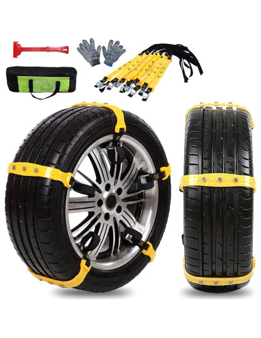 Cadenas para Nieve PSISABALL Ajustables 7.2-11.6" 10 Pcs