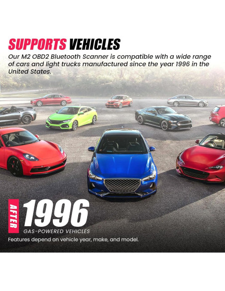 Escáner OBD2 Bluetooth FASLINK M2 para iPhone y Android