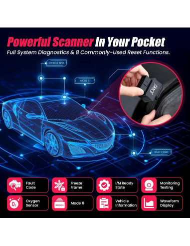 Escáner OBD2 Bluetooth FASLINK M2 para iPhone y Android