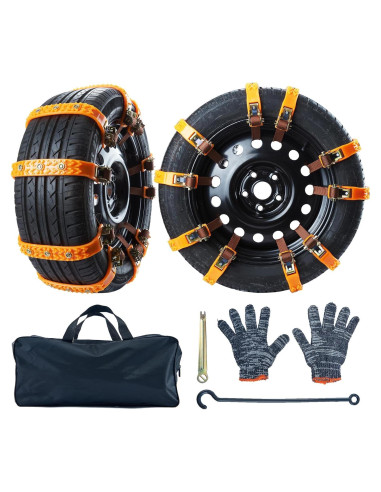 Cadenas de Nieve DEDC Ajuste Universal para Neumáticos 18.3-29.5 cm