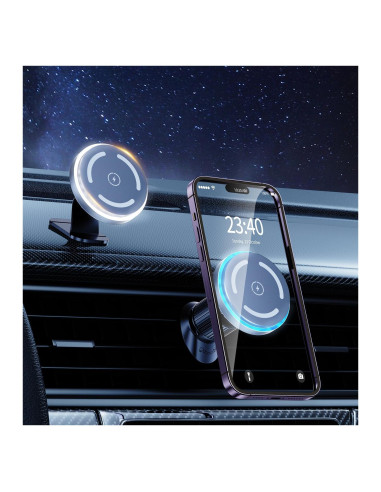 Cargador Inalámbrico para Auto LISEN 15W MagSafe Soporte Automático