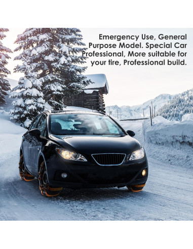 Cadenas de Nieve DEDC Ajuste Universal para Neumáticos 18.3-29.5 cm