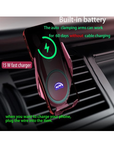 Soporte para teléfono de coche Peanutech Conejo Rosa 15W 2