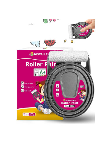 Pintura Blanca para Paredes NEWALLENCE con Rodillo 2-en-1