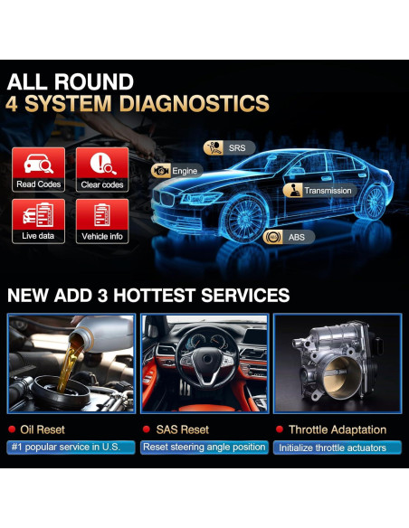 Escáner OBD2 LAUNCH CRP123 V2.0 Elite - Diagnóstico Motor/ABS/SRS