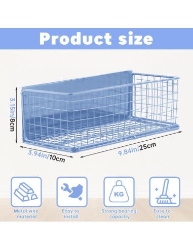 Estante Magnético Kakalote para Especias 25x10x8cm Azul