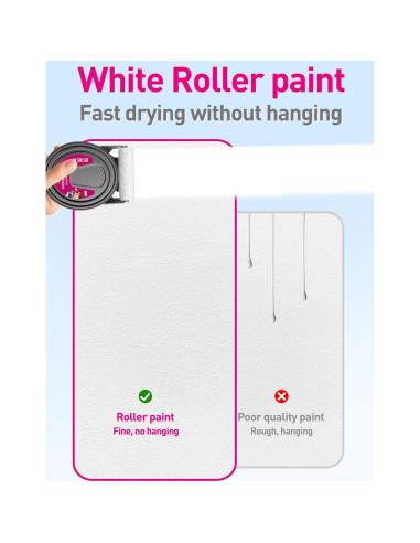Pintura Blanca para Paredes NEWALLENCE con Rodillo 2-en-1