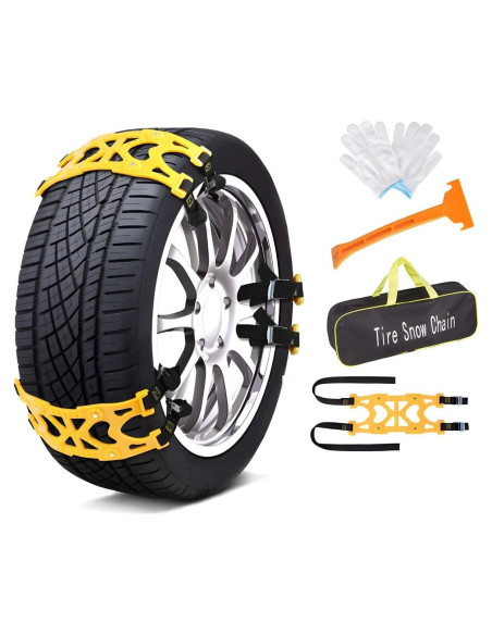 Cadenas de Nieve Jeremywell 6 Piezas Antideslizantes 165-275mm
