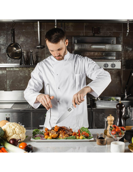 Cuchillo de Chef Utopia Kitchen 20.32 cm Acero Inoxidable Negro