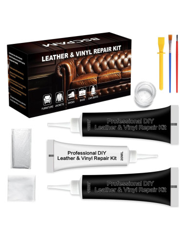 Kit de Reparación de Cuero y Vinilo Negro BSCPAM 150g