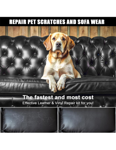 Kit de Reparación de Cuero y Vinilo Negro BSCPAM 150g