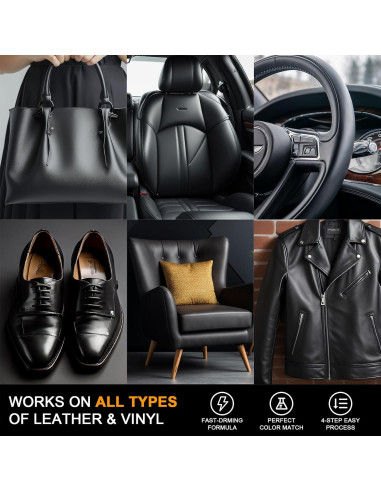 Kit de Reparación de Cuero y Vinilo Negro BSCPAM 150g