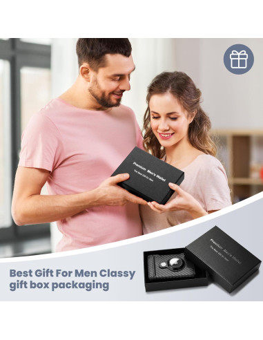 Billetera delgada AirTag Airzoo con bloqueo RFID - Negro