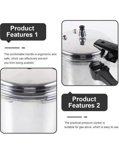 Olla a Presión DOITOOL 20cm Aluminio para Estufa Gas e Inducción