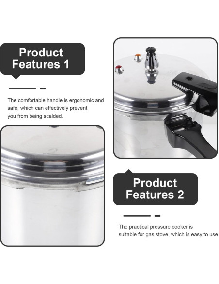 Olla a Presión DOITOOL 20cm Aluminio para Estufa Gas e Inducción