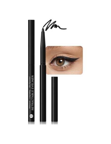 Delineador de Ojos en Gel Evpct Negro a Prueba de Agua 1Pcs