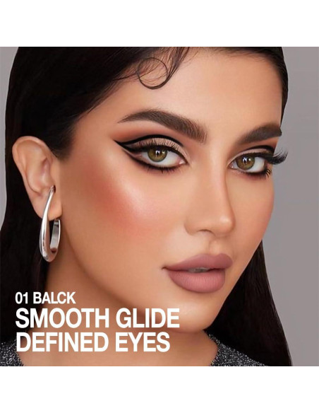 Delineador de Ojos en Gel Evpct Negro a Prueba de Agua 1Pcs