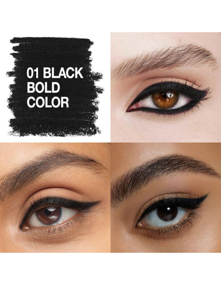 Delineador de Ojos en Gel Evpct Negro a Prueba de Agua 1Pcs