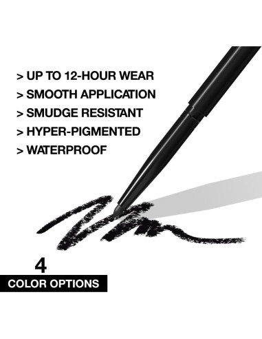 Delineador de Ojos en Gel Evpct Negro a Prueba de Agua 1Pcs