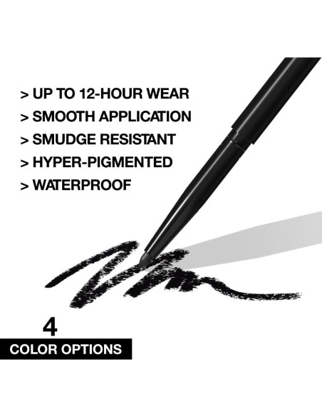 Delineador de Ojos en Gel Evpct Negro a Prueba de Agua 1Pcs