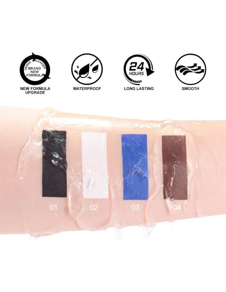 Delineador de Ojos en Gel Evpct Negro a Prueba de Agua 1Pcs