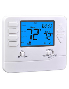 Termostato Programable Suuwer S705 1 Calor 1 Frío 24V