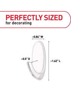 Ganchos de Pared Claros Command Ovalados - 2 Piezas, Soporta 0.45 kg 2