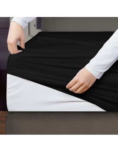 Protector de Colchón Impermeable Utopia Bedding Reina Negro