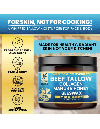 Bálsamo Hidratante Orgánico Okaga 142g - Grasa de Res con Miel