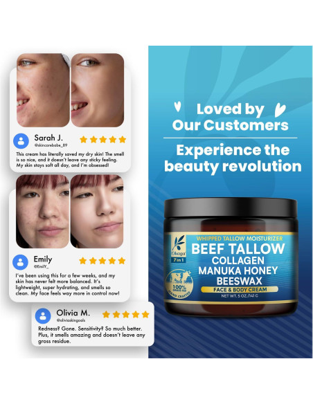 Bálsamo Hidratante Orgánico Okaga 142g - Grasa de Res con Miel