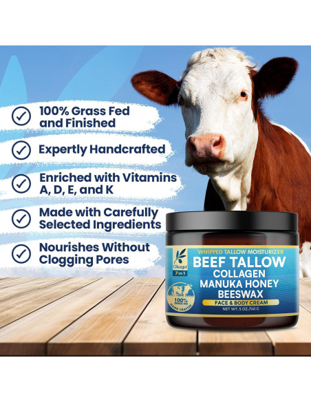 Bálsamo Hidratante Orgánico Okaga 142g - Grasa de Res con Miel