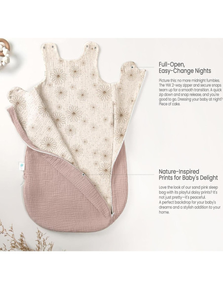 Saco de dormir Muselina Lulumoon para bebé - XS Arena Margarita
