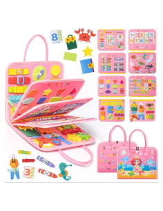 Tablero Ocupado Montessori Nicecho 28x23 cm Rosa para Niños