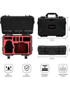 Estuche Duro Impermeable KEKETOHA para DJI Mini 4 Pro - Negro 2