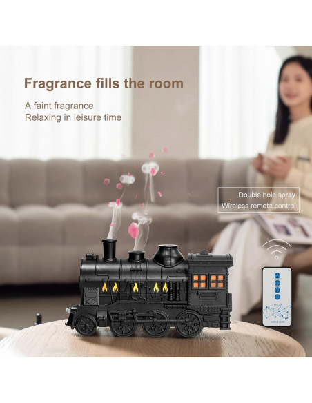 Difusor de Aromaterapia HIROGA V61 300ml Negro Ultrasónico