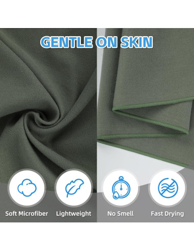 Juego de Toallas de Viaje NUOYEE Microfibra 4 Piezas S L XL