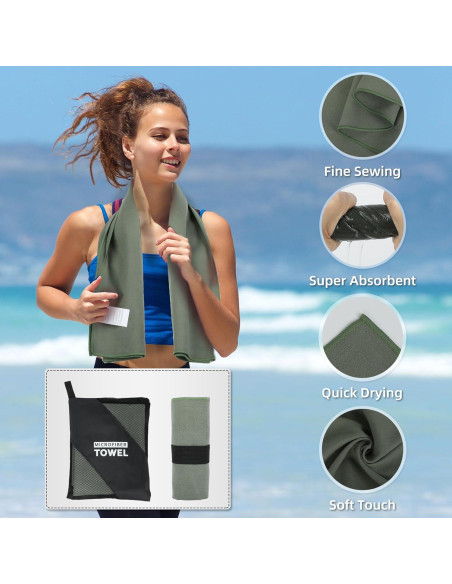 Juego de Toallas de Viaje NUOYEE Microfibra 4 Piezas S L XL Juego de Toallas de Viaje NUOYEE Microfibra 4 Piezas S L XL