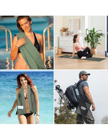 Juego de Toallas de Viaje NUOYEE Microfibra 4 Piezas S L XL