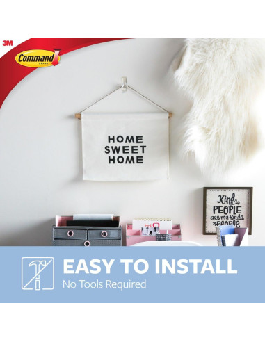 Gancho de Cristal Command Mediano 2 Piezas Soporta 0.91 kg