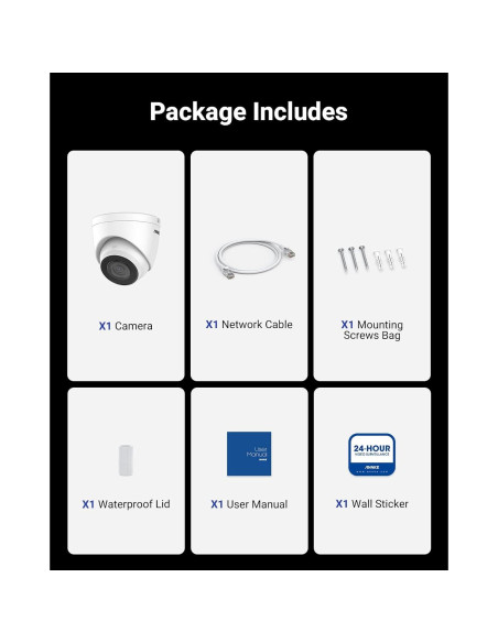 Cámara de Seguridad PoE ANNKE 3K con Audio y Visión Nocturna