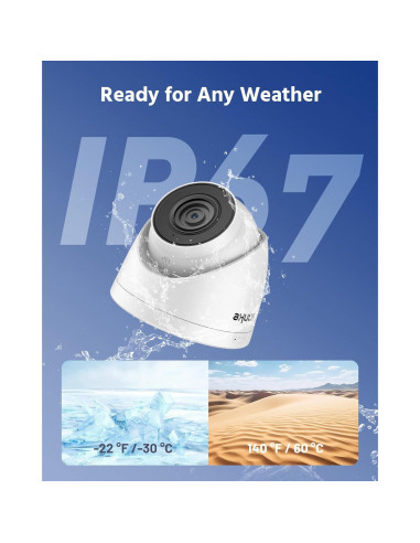 Cámara de Seguridad PoE ANNKE 3K con Audio y Visión Nocturna