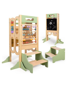 Torre Plegable para Niños aiwo 6 en 1 con Escalón 2 Pasos